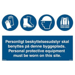 Skilt Personligt beskyttelsesudstyr - Personal pro - Sikkerhedsgiganten