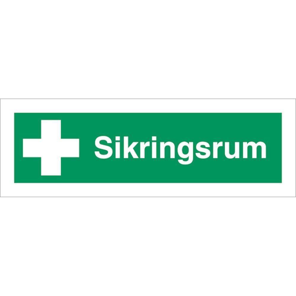 Skilt Sikringsrum - Sikkerhedsgiganten