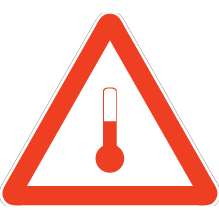 Skilt Temperature fareseddel - Sikkerhedsgiganten