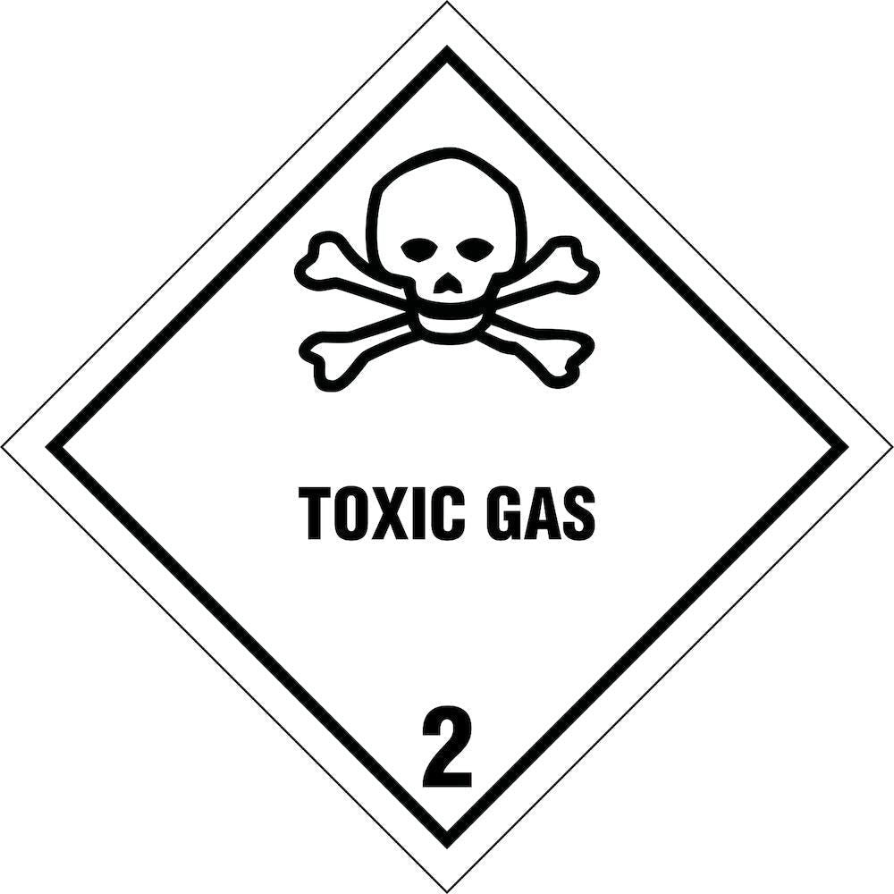 Skilt Toxic gas kl. 2 fareseddel - Sikkerhedsgiganten