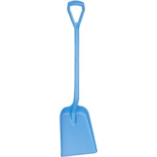 Skovl, Vikan, 104x27,1x32,7cm, blå, metal/PP, kort skaft, standard blad, metaldetekterbar - Sikkerhedsgiganten