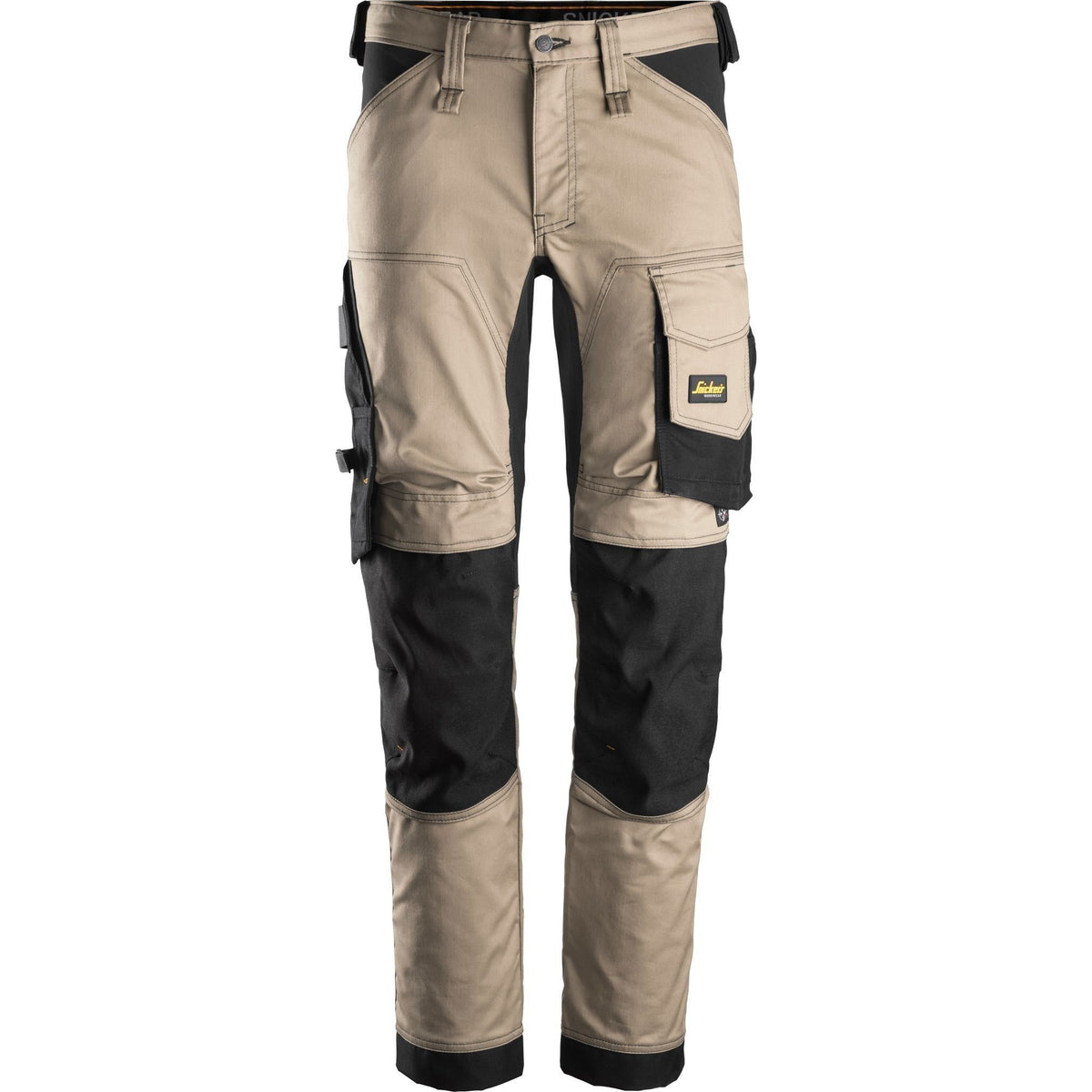 Snickers AllroundWork stretch bukser khaki/sort 6341 - Sikkerhedsgiganten