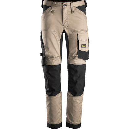 Snickers AllroundWork stretch bukser khaki/sort 6341 - Sikkerhedsgiganten