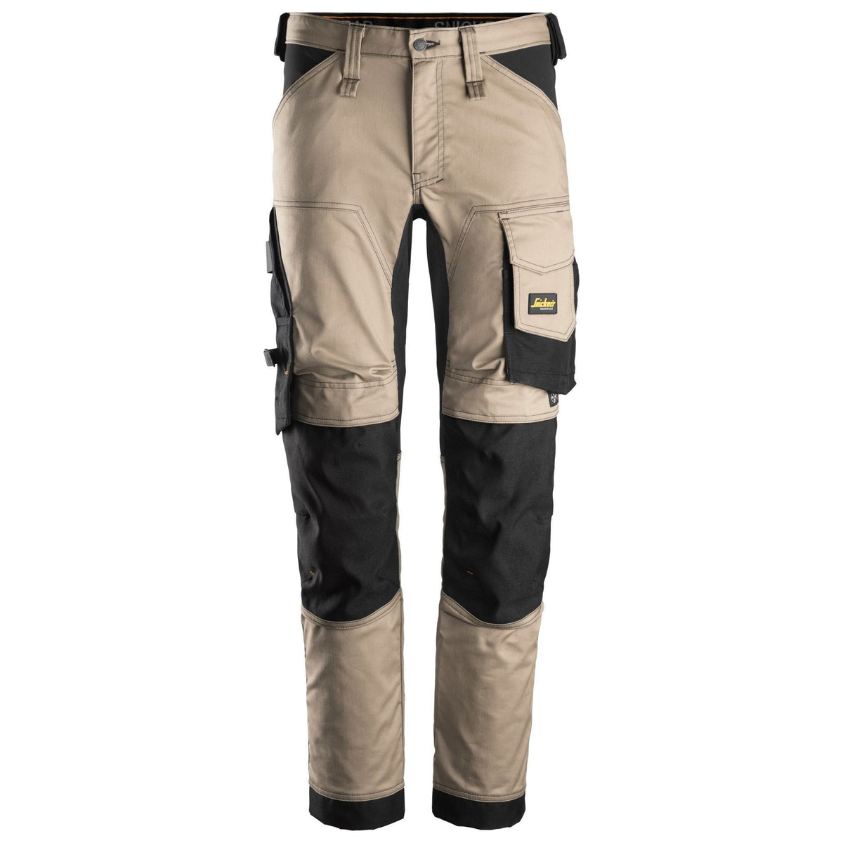 Snickers AllroundWork stretch bukser khaki/sort 6341 - Sikkerhedsgiganten