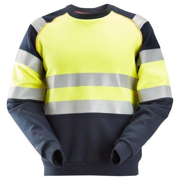 Snickers ProtecWork sweatshirt Hi - Vis klasse 1 2869 - Sikkerhedsgiganten