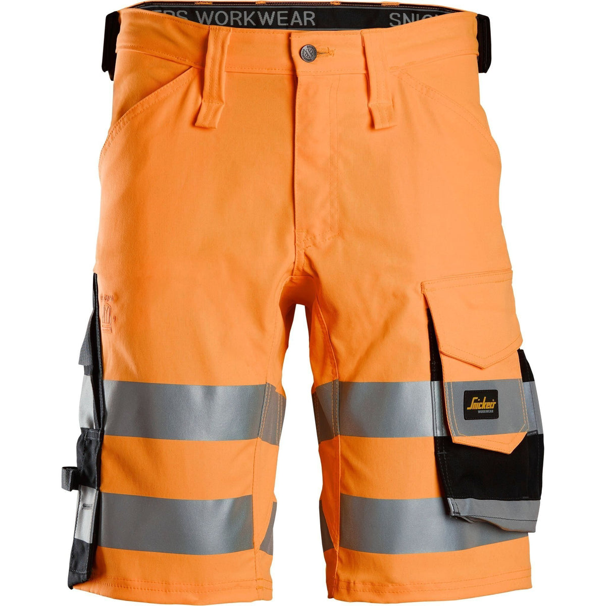 Snickers Shorts stretch Hi - Vis klasse 1 6136 - Sikkerhedsgiganten