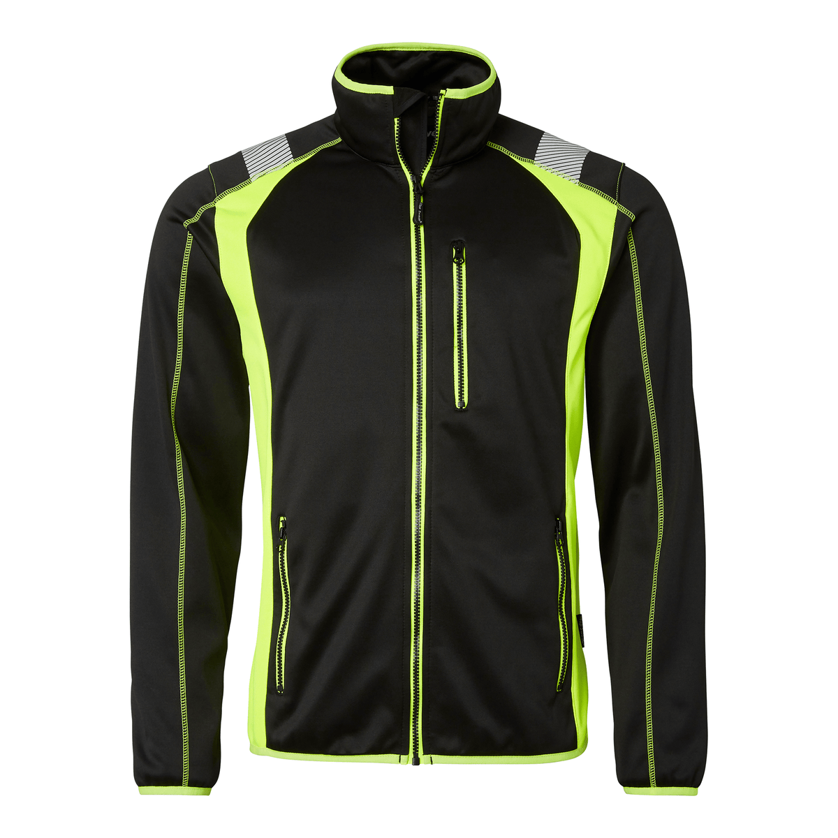 Top Swede 275 Sweatshirt Sort/Hi - Vis Gul – Funktionel og Synlig Arbejdsbeklædning - Sikkerhedsgiganten Sweatshirt