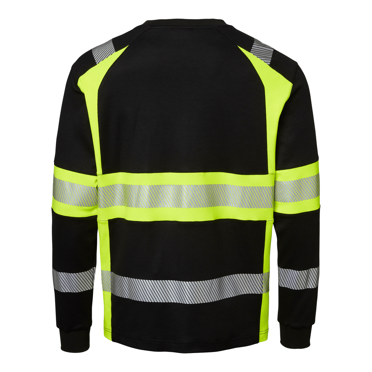 Top Swede langærmet T-shirt Sort/Hi - Vis Gul 601 - Sikkerhedsgiganten T-shirts