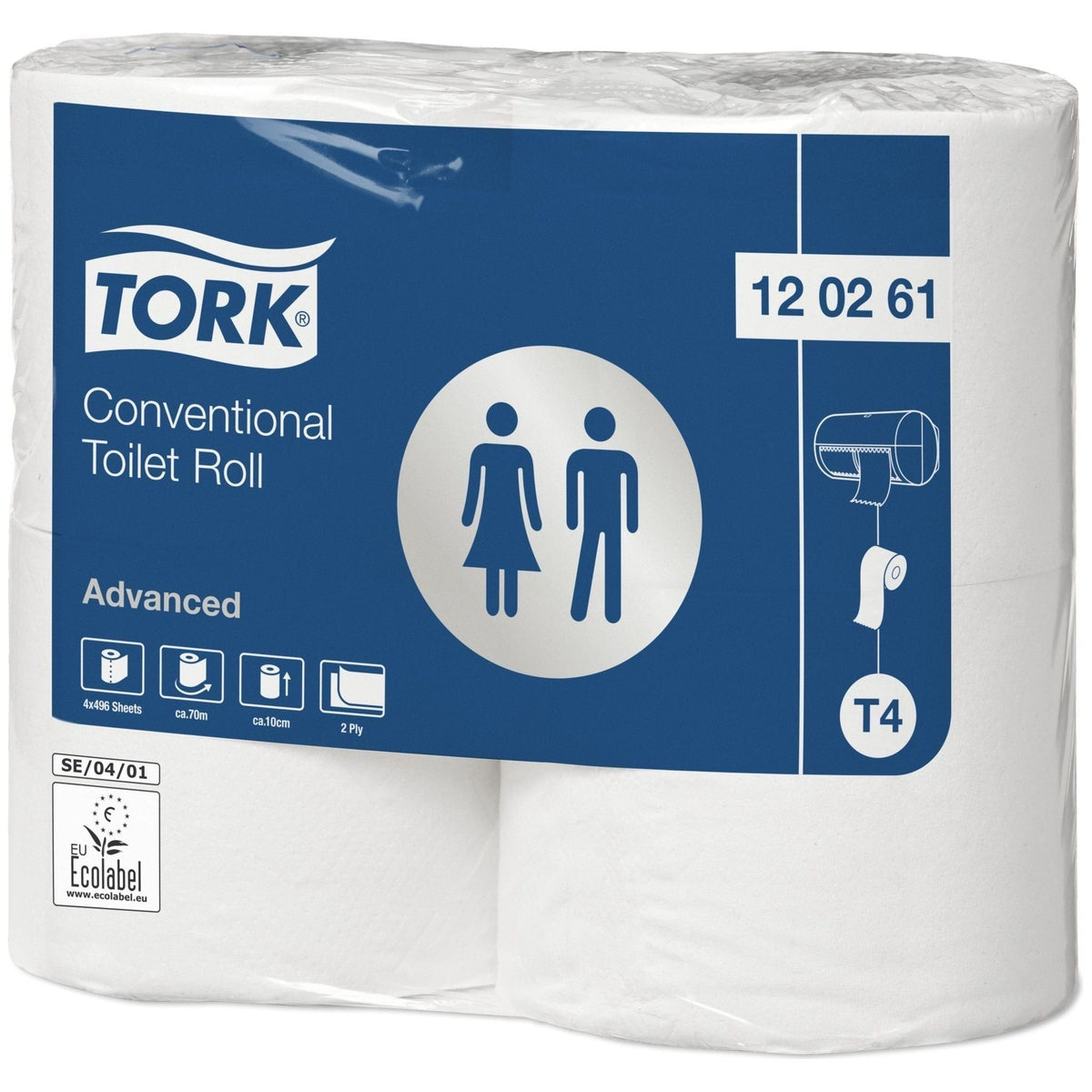 Tork Advanced toiletpapir hvid 2 lag 24 ruller 120261 T4 - Sikkerhedsgiganten