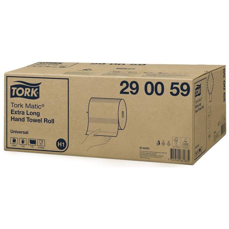 Tork Matic Universal håndklæderulle 2 - lag hvid H1 6 ruller 290059 - Sikkerhedsgiganten