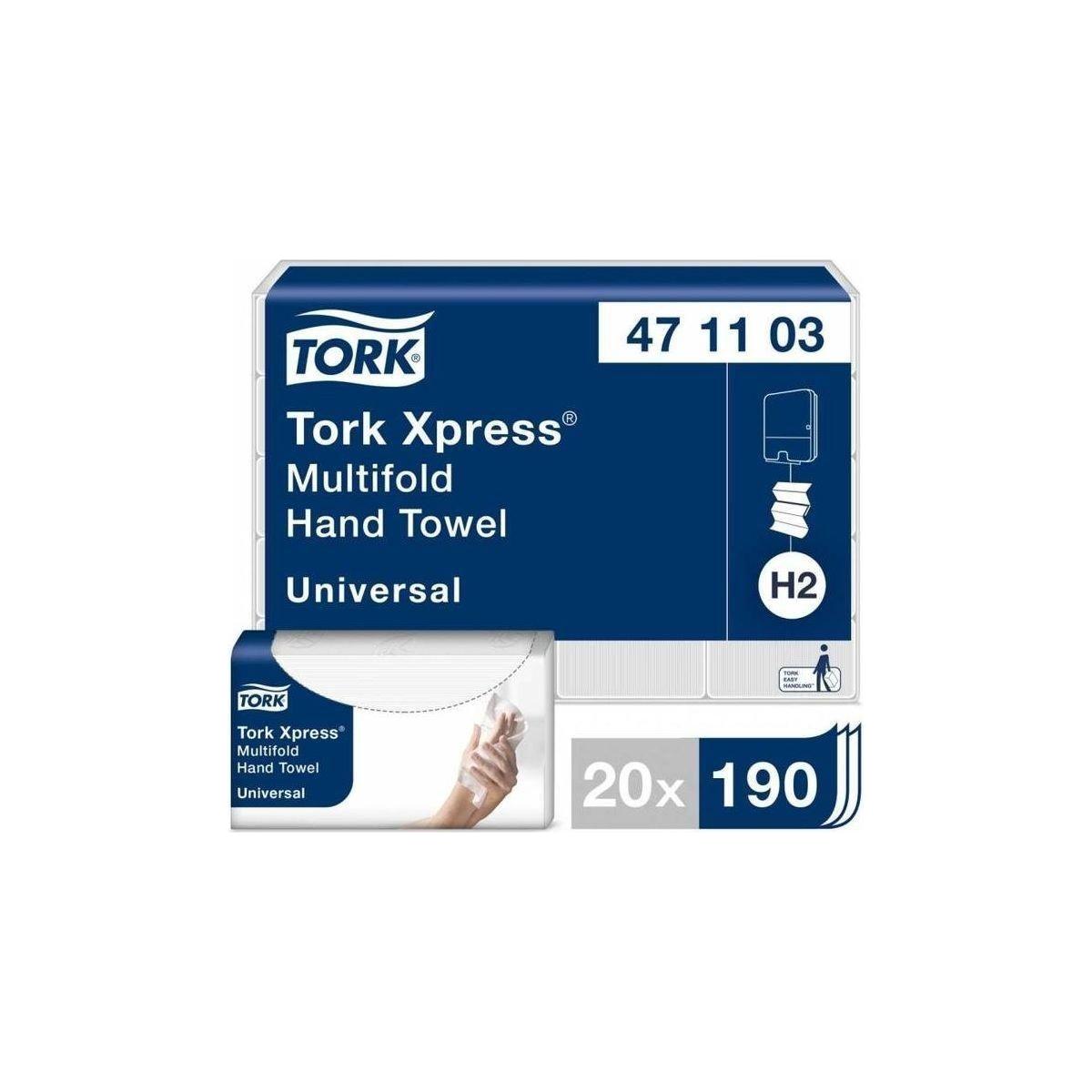 Tork Xpress® Multifold Håndklædeark, Hvid 471103 H2 - Sikkerhedsgiganten