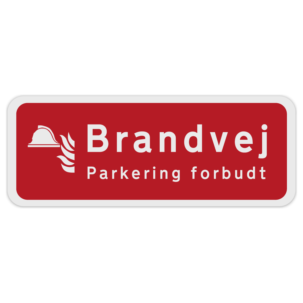 Vejskilt Brandvej parkering forbudt - Sikkerhedsgiganten