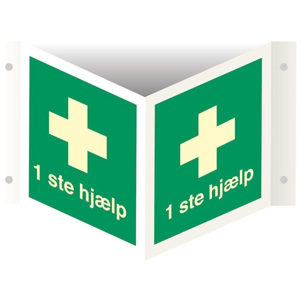 Vinkelskilt 1ste hjælp - Sikkerhedsgiganten