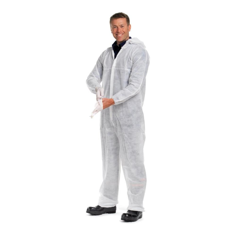Worksafe Engangsdragt PP coverall hvid - Sikkerhedsgiganten Beskyttelsesdragter