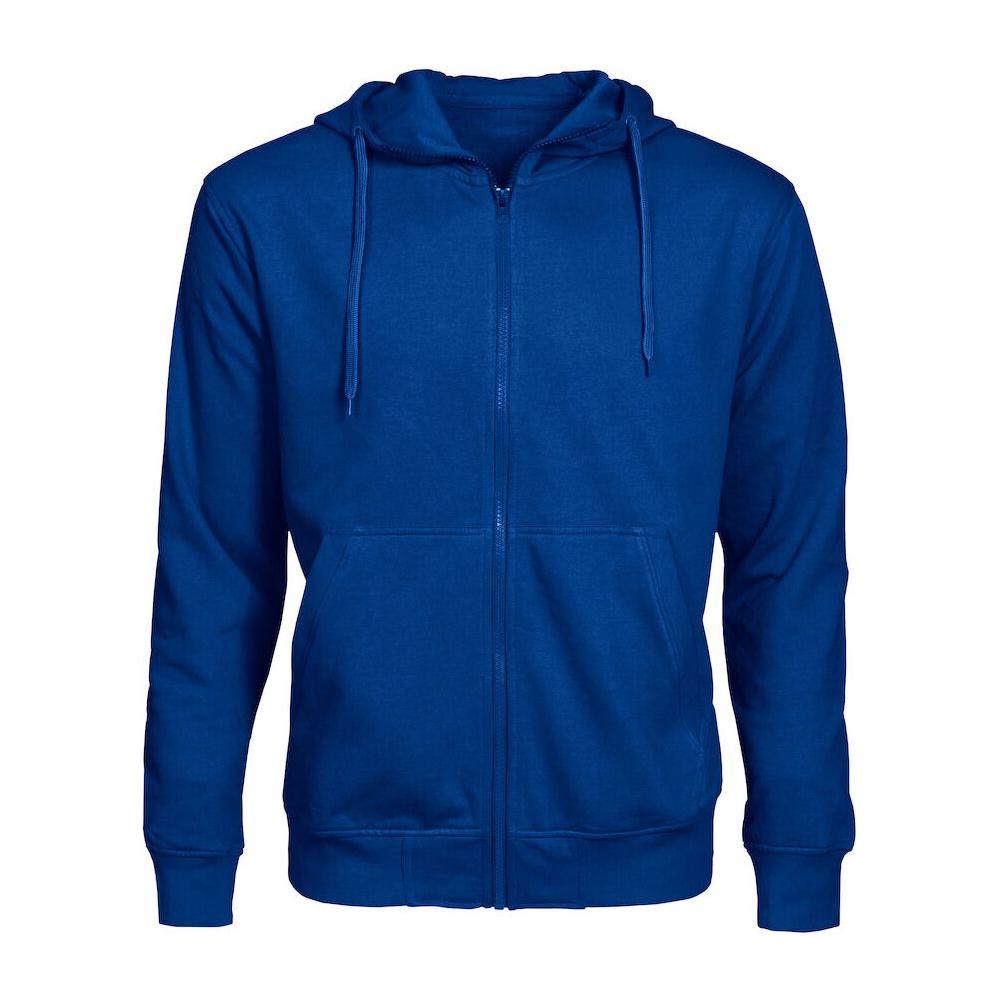 Graphix Midland Hood 150461 blå med lynlås, OEKO-TEX certificeret, børstet inderside