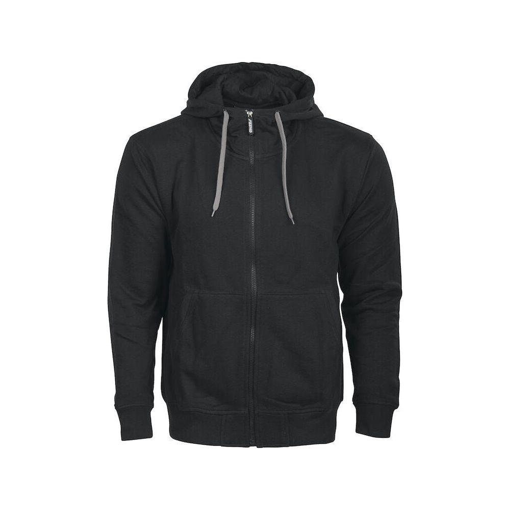 Graphix Midland Hood 150461, sort hættetrøje med lynlås og snøre