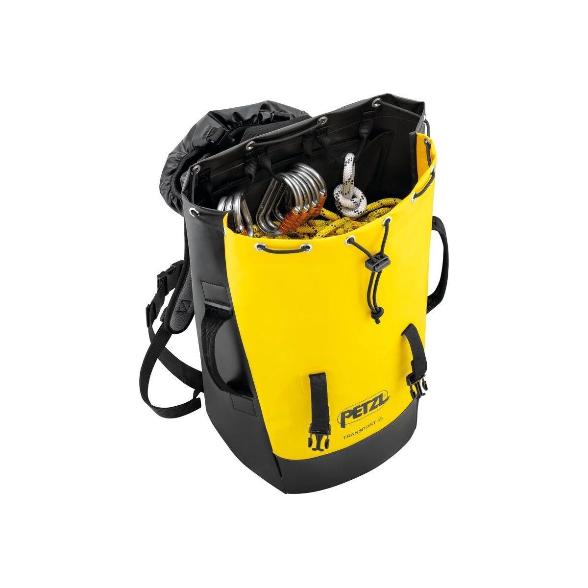 Petzl Transport 45 liter taske med faldsikringsudstyr, reb og karabiner