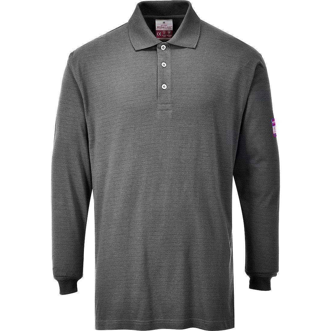 Portwest Flamme resident antistatisk langærmet polo shirts FR10 - Sikkerhedsgiganten